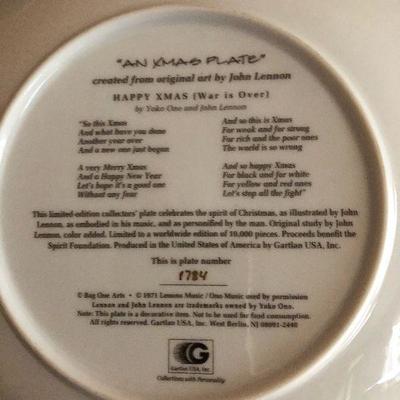 D15: Lenox Christmas and More featuring John Lennon Plate