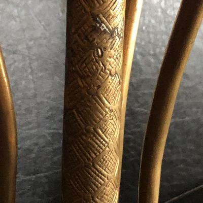 D18: Antique Candelabras, Heavy Brass Ornate. 18 inches tall