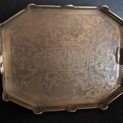 D19: Regency Style Large Footed Serving Tray!