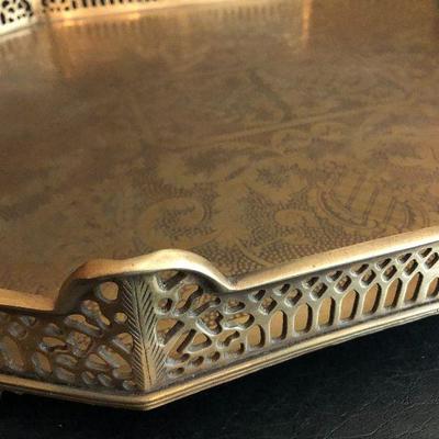 D19: Regency Style Large Footed Serving Tray!