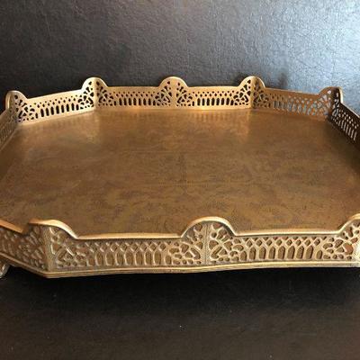 D19: Regency Style Large Footed Serving Tray!