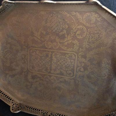 D19: Regency Style Large Footed Serving Tray!