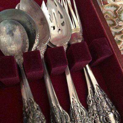 D23: Baroque by Godinger Silverware Chest and Flatware!