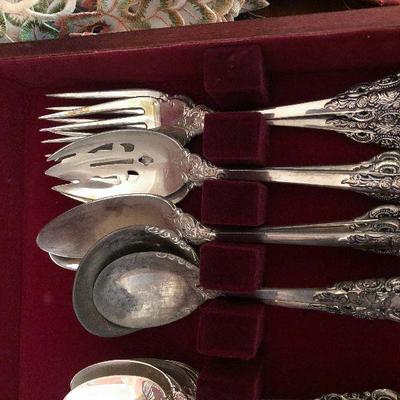 D23: Baroque by Godinger Silverware Chest and Flatware!