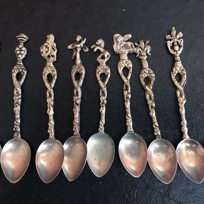 D24:Demitasse Silver Spoon Lot Italy