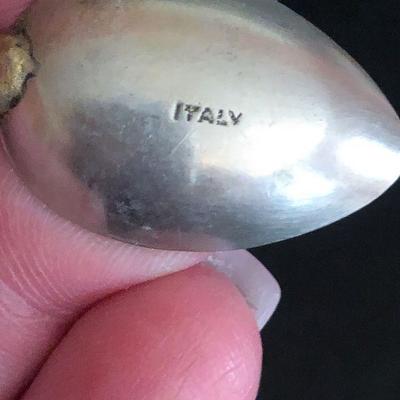 D24:Demitasse Silver Spoon Lot Italy