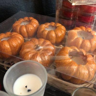 D27: Votive Candle Lot Pumpkins and More