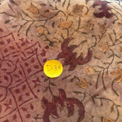 D33: Fringed Table Scarf Hand-painted