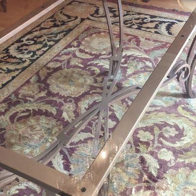 D35: Amazing Glass Dining Room Table over 6 feet long!
