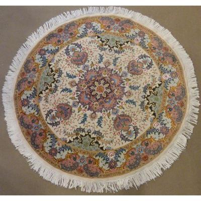 Authentic Persian Multicolor Tabriz Traditional Rug Hand-Knotted Indoor Area Rug