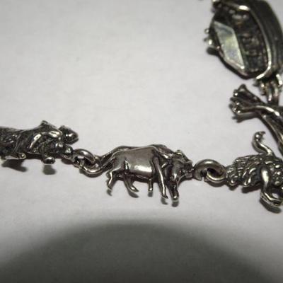 Sterling Silver Noahs Ark Link Bracelet - Scrap