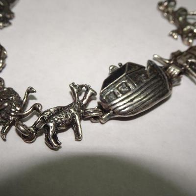 Sterling Silver Noahs Ark Link Bracelet - Scrap