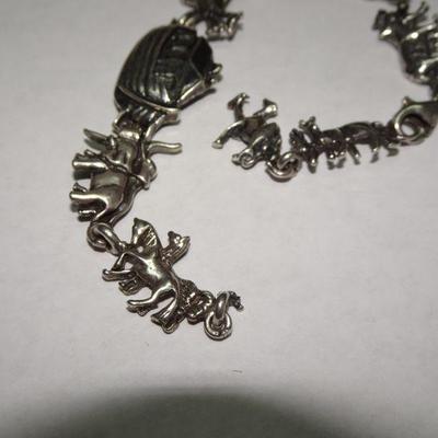 Sterling Silver Noahs Ark Link Bracelet - Scrap