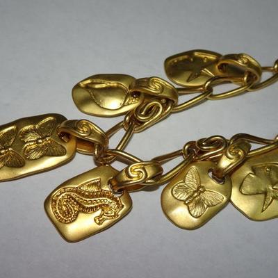 NWT Liz Claiborne Bracelet & Earrings (2) pairs, Beach, seashells, Star Fish, Butterflies, Sea Horse 