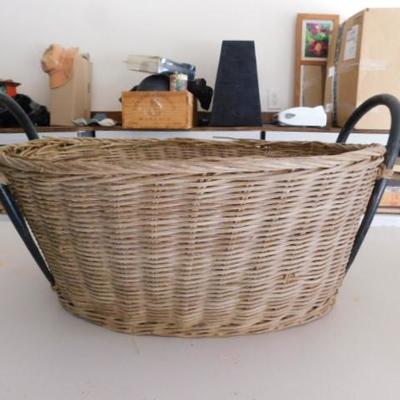 Nice Large Size Wicker Weave Basket with Rattan Handles 24