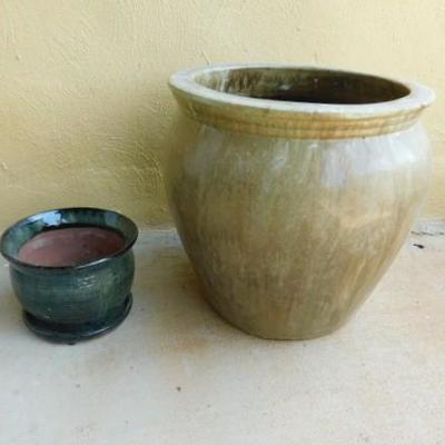 Large Urn Shape Ceramic Planter Pot with Bonus Pot 15