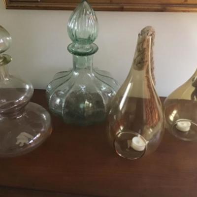 4 GLASS CONTAINER COLLECTIBLES