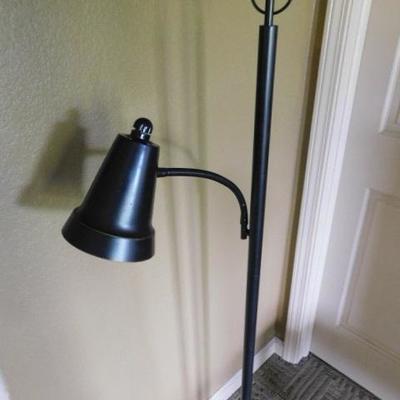 Metal Double Light Floor Lamp with Decorative Post 71