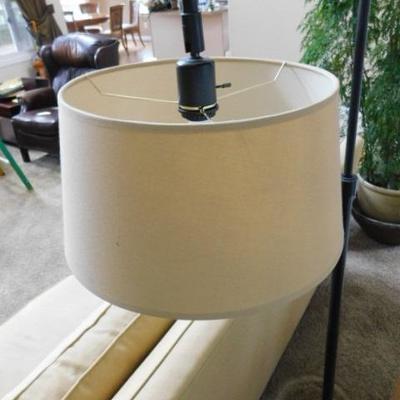 Contemporary Bronze Adjustable Post Floor Lamp