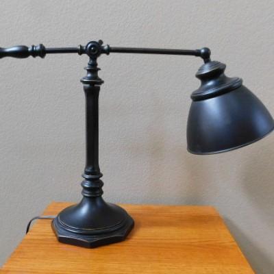 Antiqued Bronze Finish Metal Desk Lamp