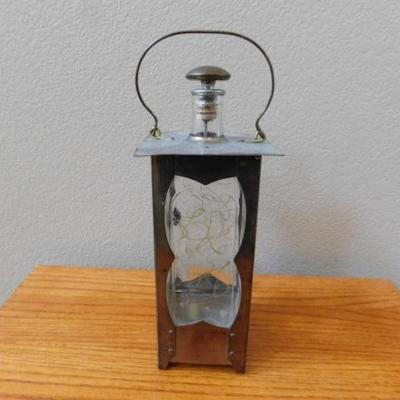 Japanese Metal and Glass Panel Liqueur Music Bottle 'How Dry I Am'  4