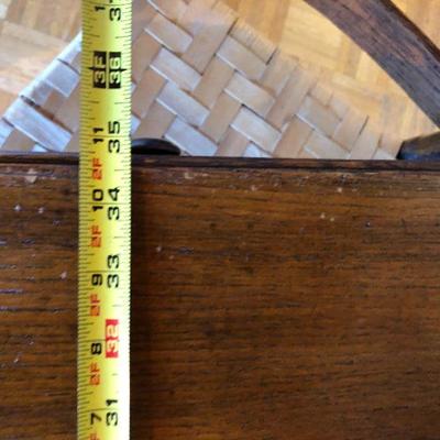 Antique English Expandable Wood Writing Desk or Pub Table and Chair