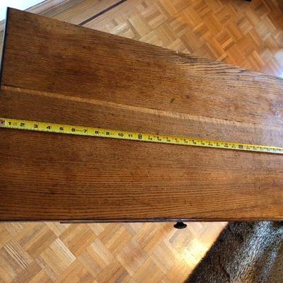 Antique English Expandable Wood Writing Desk or Pub Table and Chair