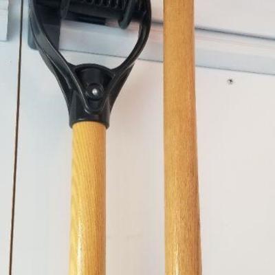 LOT 14: Bundle of (2) Metal and Wood Snow Shovels