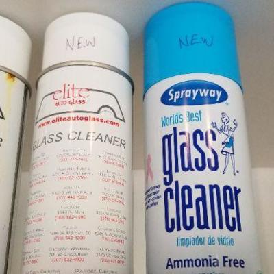 LOT 17: Bundle of (5) Glass Cleaners - 3 Full and New, 2 Almost Full
