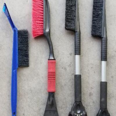 LOT 19: (4) Assorted Windshield Scraper/Brushes