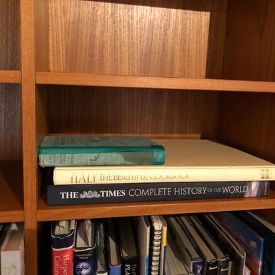 Mid Century Modern Hand Crafted Wood Book Shelf with Books!