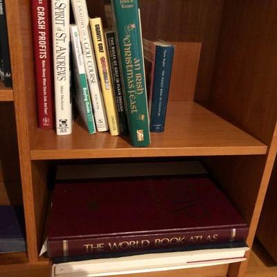 Mid Century Modern Hand Crafted Wood Book Shelf with Books!