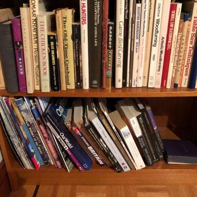 Mid Century Modern Hand Crafted Wood Book Shelf with Books!