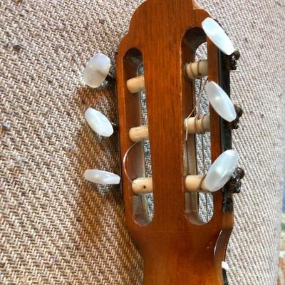 Beautiful Hand Crafted Natural Acoustic Guitar with Custom Wall Mount