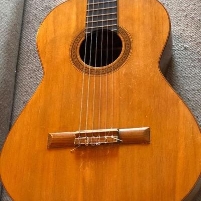 Beautiful Hand Crafted Natural Acoustic Guitar with Custom Wall Mount