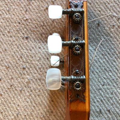 Beautiful Hand Crafted Natural Acoustic Guitar with Custom Wall Mount