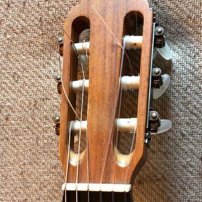 Beautiful Hand Crafted Natural Acoustic Guitar with Custom Wall Mount