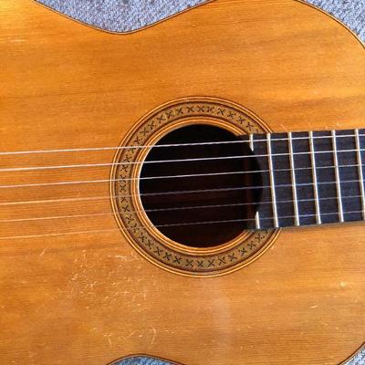 Beautiful Hand Crafted Natural Acoustic Guitar with Custom Wall Mount