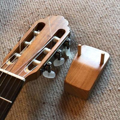 Beautiful Hand Crafted Natural Acoustic Guitar with Custom Wall Mount