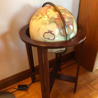 Vintage World Globe in Beautiful Wood Stand 