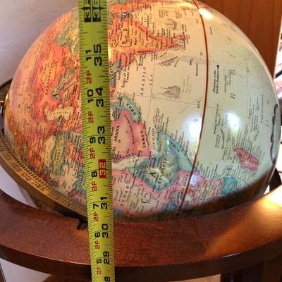 Vintage World Globe in Beautiful Wood Stand 