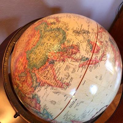 Vintage World Globe in Beautiful Wood Stand 