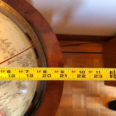 Vintage World Globe in Beautiful Wood Stand 