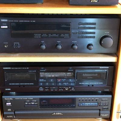 Media Electronics and Shelf Bundle incl Yamaha ONKYO Technics Energy and Terk