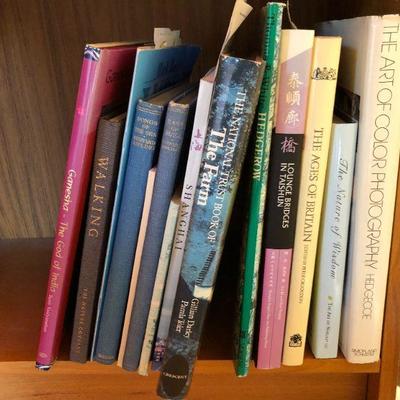 Tall Hand Crafted Wood Book Shelf incl CDs and Books