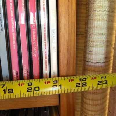Tall Hand Crafted Wood Book Shelf incl CDs and Books