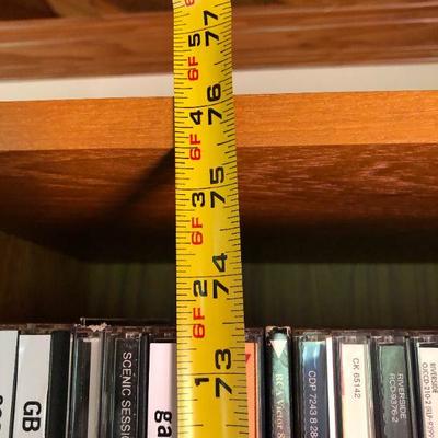 Tall Hand Crafted Wood Book Shelf incl CDs and Books