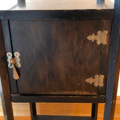 Antique Pipe/Cigar Humidor Wood Cabinet