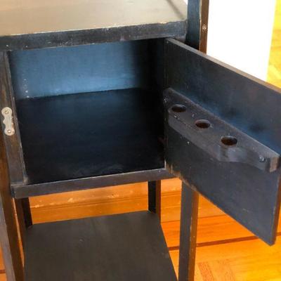 Antique Pipe/Cigar Humidor Wood Cabinet