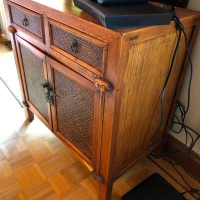 Antique Asian Chinese Cabinet with Classic Wood Joints Construction